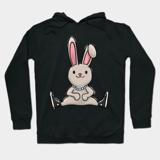 Rabbit with chucks and pearls happy easter 2021 bunny Hoodie